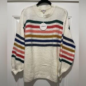 NWT, Macaron brand, Long Sleeve Multi Color Sweater, Size L